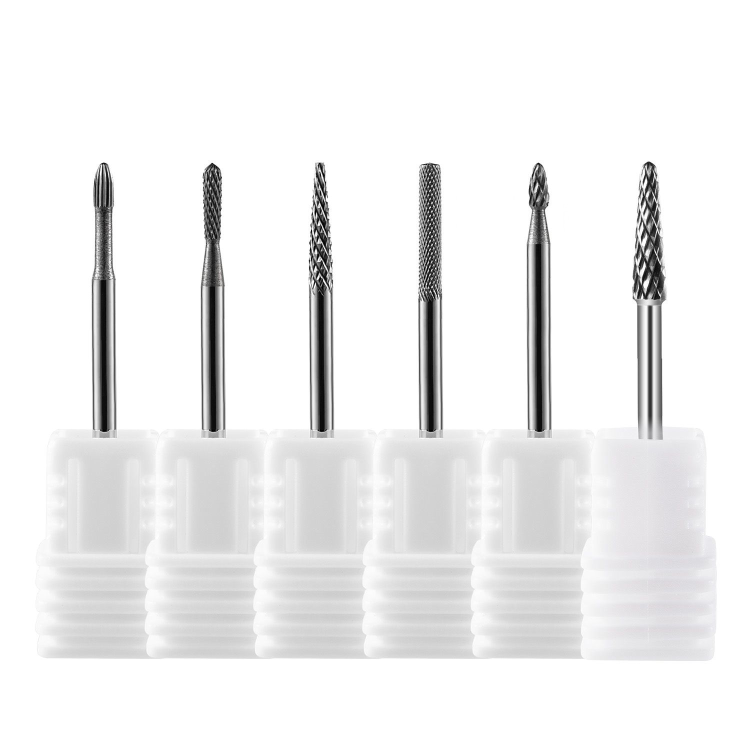 Ceramic Tungsten Carbide Nail Drill Bit Rotate Burr Milling Nail Cutter Bits Electric Drill Machine For Manicure Pedicure Tools