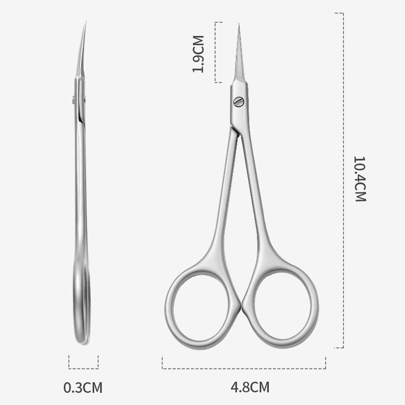 Stainless Steel Cuticle Scissors Dead Skin Remover For Nails Art Clippers Russian Nail Scissors Manicure Curved Tip Scissor