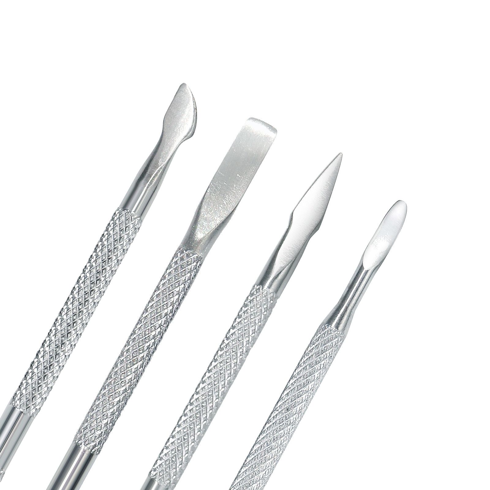 1-4pcs Double-ended Stainless Steel Cuticle Pusher Dead Skin Push Remover For Pedicure Manicure Nail Art Cleaner Care Tool
