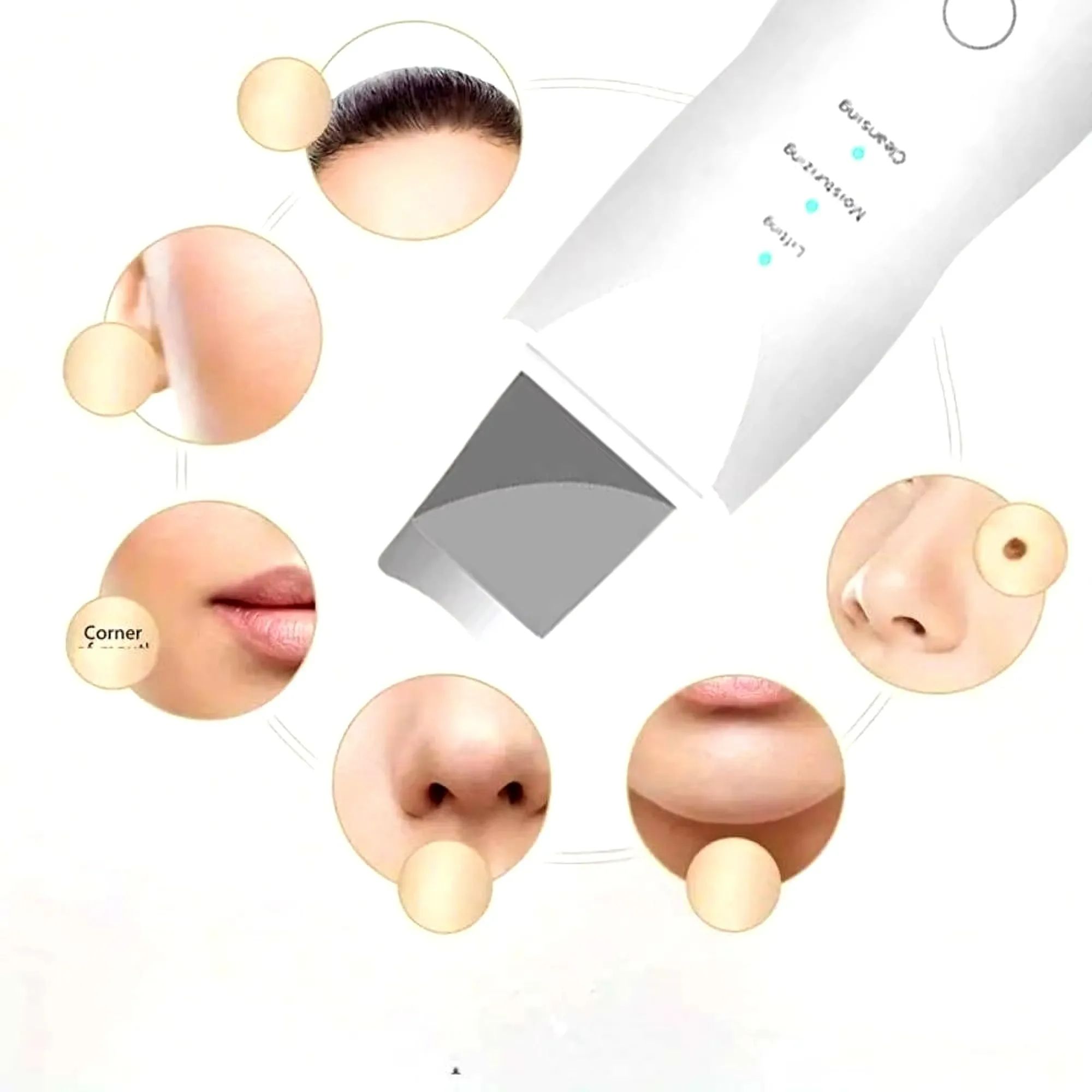 Deep Vibrate Skin Scrubber Facial Cleaner Shovel Spatula Not Ultrasonic Face ScrubberPeeling Blackhead Remover Facial Ma ssager