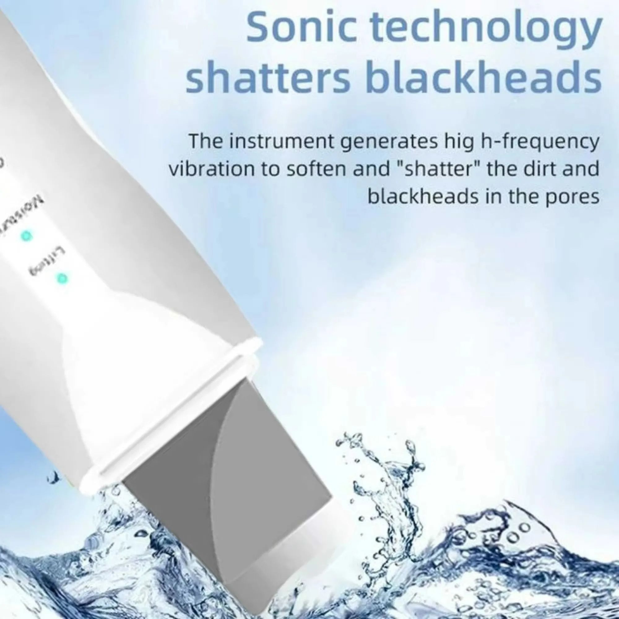 Deep Vibrate Skin Scrubber Facial Cleaner Shovel Spatula Not Ultrasonic Face ScrubberPeeling Blackhead Remover Facial Ma ssager