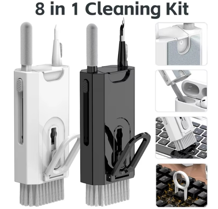8 in 1 Cleaner Kit Computer Keyboard Cleaner Brush Earphones Cleaning Pen For Airpods Headset Phones Clean Tools Keycap Puller