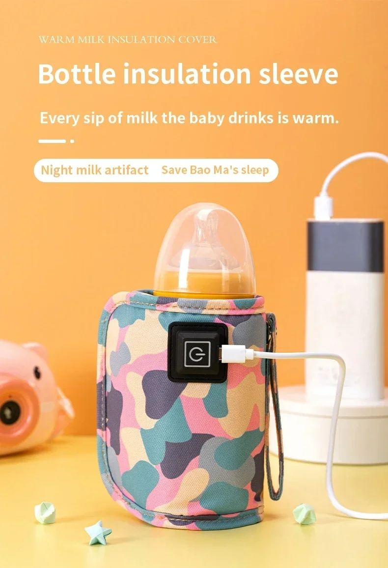 Bottle Warmer Multi Functional Bottle Heater Portable Adjustable USB Insulated Bag Baby Milk Food Warmer Tool Home Car Travel
