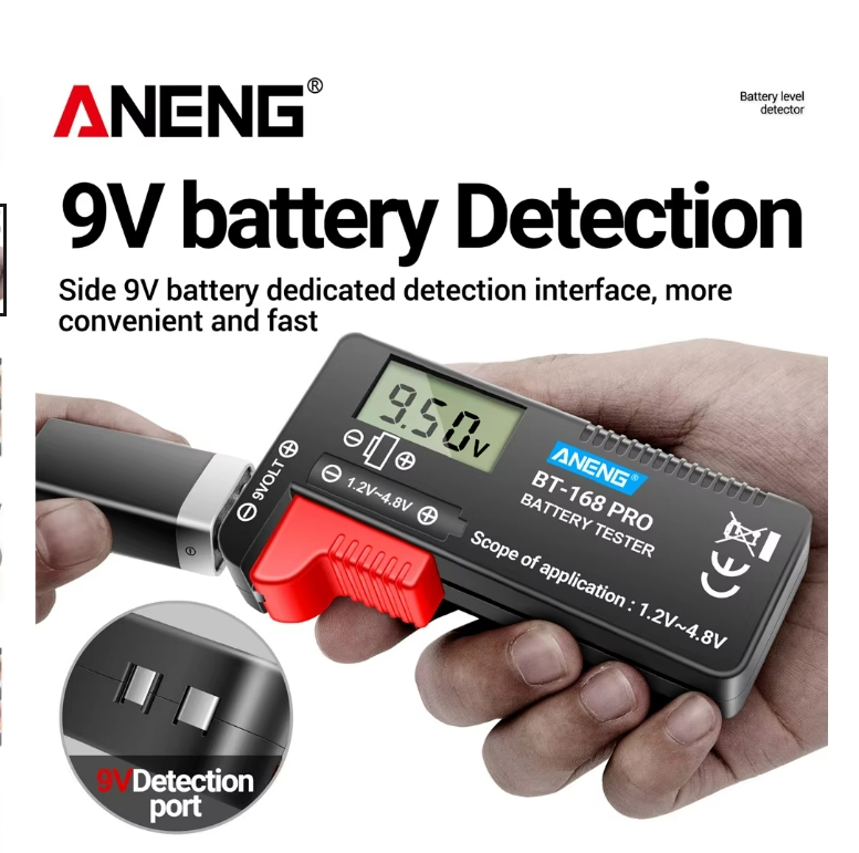 ANENG BT-168 PRO Digital Lithium Battery Capacity Tester Checkered load analyzer Display Check AAA AA Button Cell Universal test