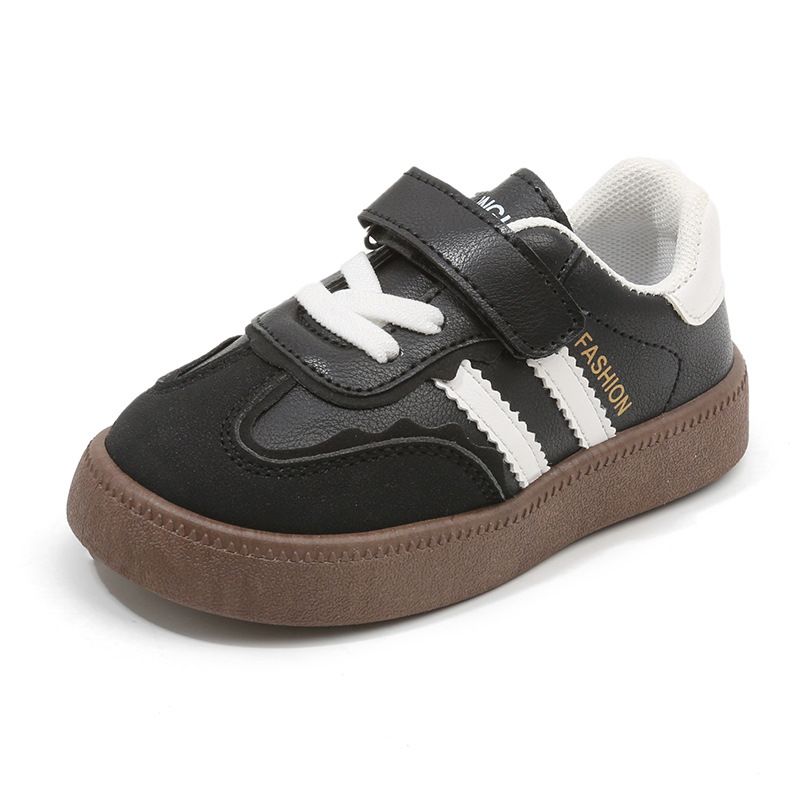 Children's moral training shoes 2024 autumn edition boys' sports shoes casual board shoes girls' white shoes soft soled baby Forrest shoes