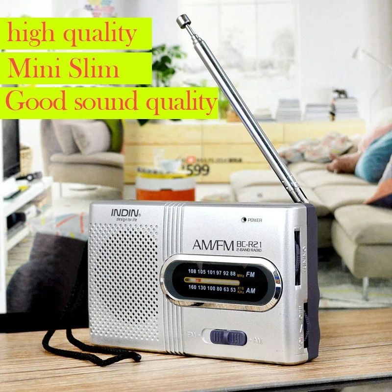 New BC-R2 Portable Retro Radio Telescopic Antenna Speaker Mini Outdoor Dual Band AM FM Music Player Radio Receiver Stereo