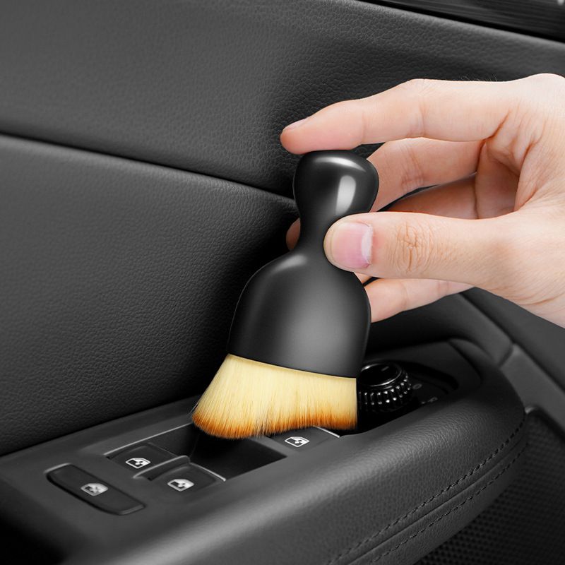 Car Air Vent Cleaning Soft Brush with Casing Car Interior Cleaning Tool Artificial Car Brush Car Crevice Dusting Car Detailing