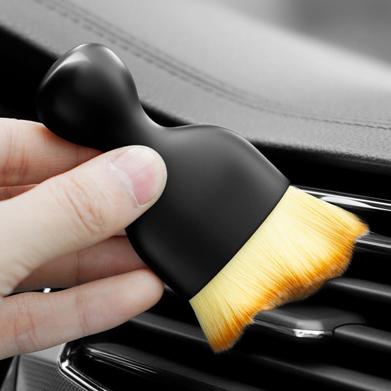 Car Air Vent Cleaning Soft Brush with Casing Car Interior Cleaning Tool Artificial Car Brush Car Crevice Dusting Car Detailing