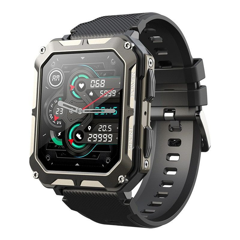 New C20 Pro Smart Watch Men Voice Assistant BT Wireless Call Business Outdoor Sports IP68 Waterproof Wristwatch For Android iOS