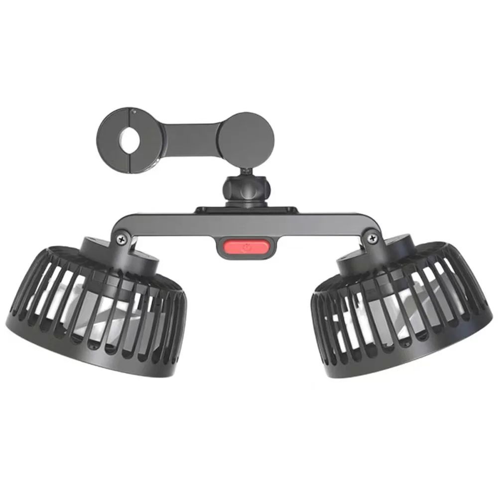 Car Seat Back Cooling Fan USB Charge Dual Head Fan 360 Degree Rotation Auto Headrest Ventilation Fan Car Interior Neck Cooler