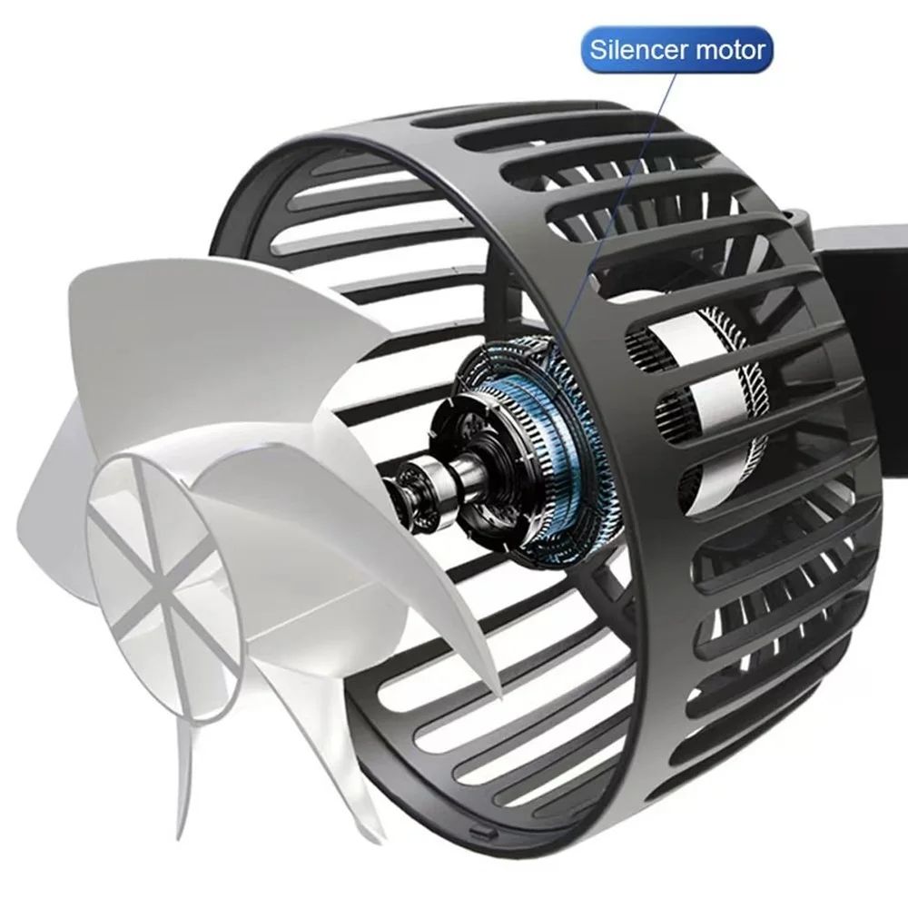 Car Seat Back Cooling Fan USB Charge Dual Head Fan 360 Degree Rotation Auto Headrest Ventilation Fan Car Interior Neck Cooler