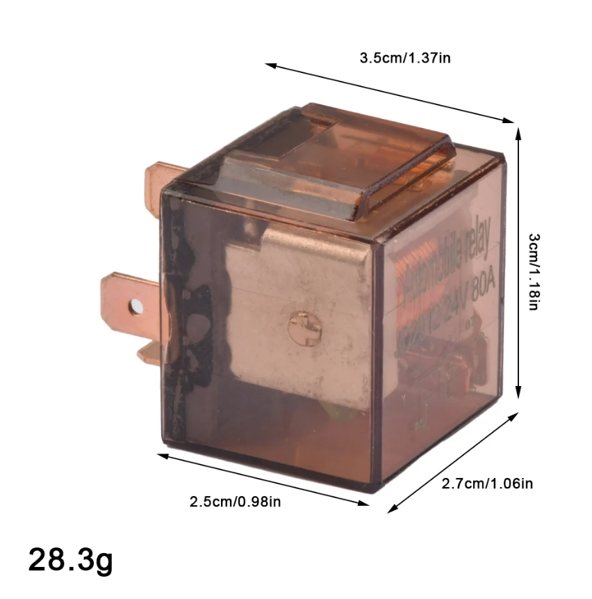 2pcs/set DC 12V 24V Waterproof Automotive Relay 5Pin SPDT Car Control Device 80A 100A Car Relays High Capacity Switching