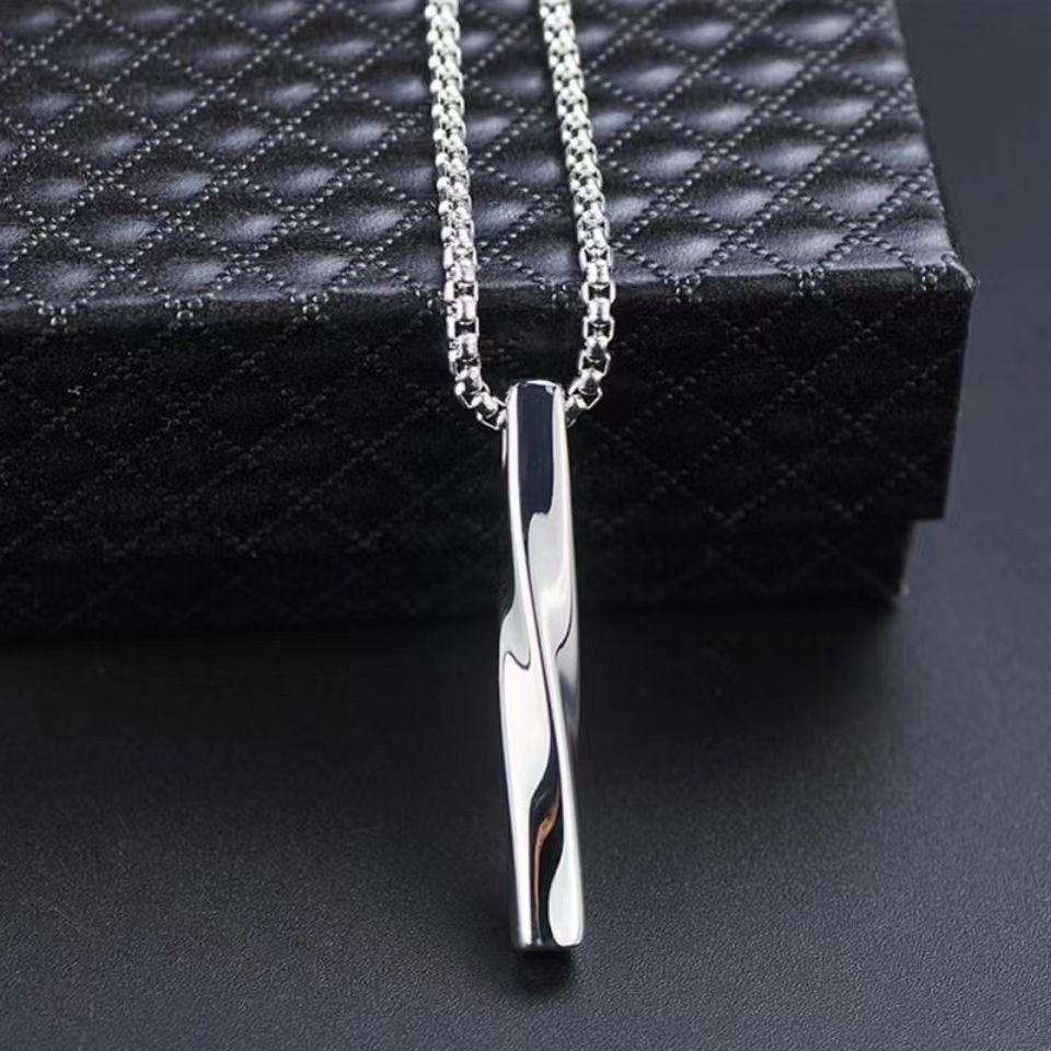 Internet celebrity spiral necklace men's trend in Internet celebrity spiral necklace men's trend ins extremely simple style, minimalist personality hip-hop men