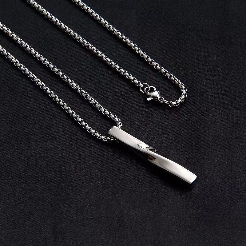 Internet celebrity spiral necklace men's trend in Internet celebrity spiral necklace men's trend ins extremely simple style, minimalist personality hip-hop men