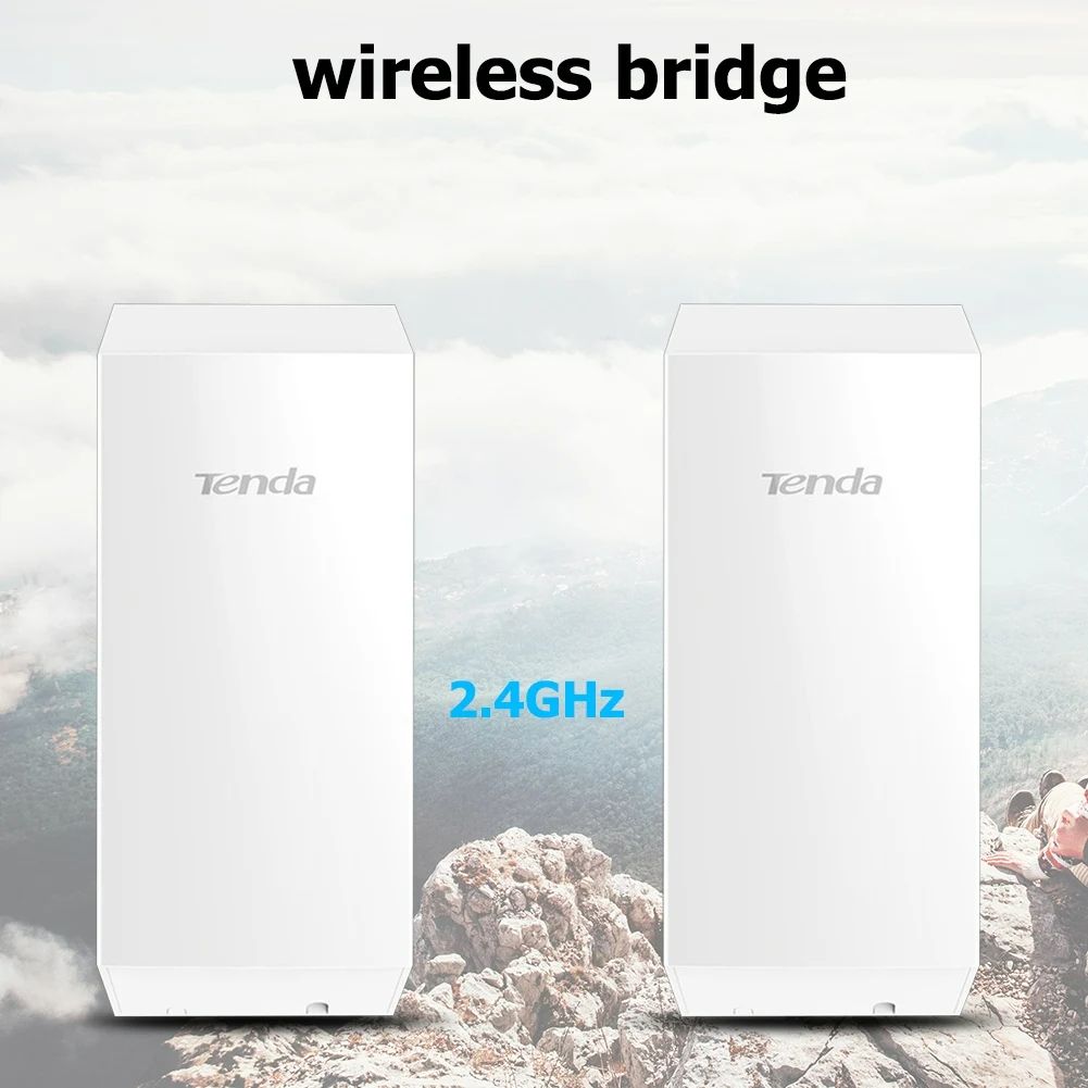 Tenda O1 Outdoor Access Point 300Mbps Long Range Smart Manage Router CPE 2.4GHz PoE Wireless Bridge 8dBi Transmission Waterproof