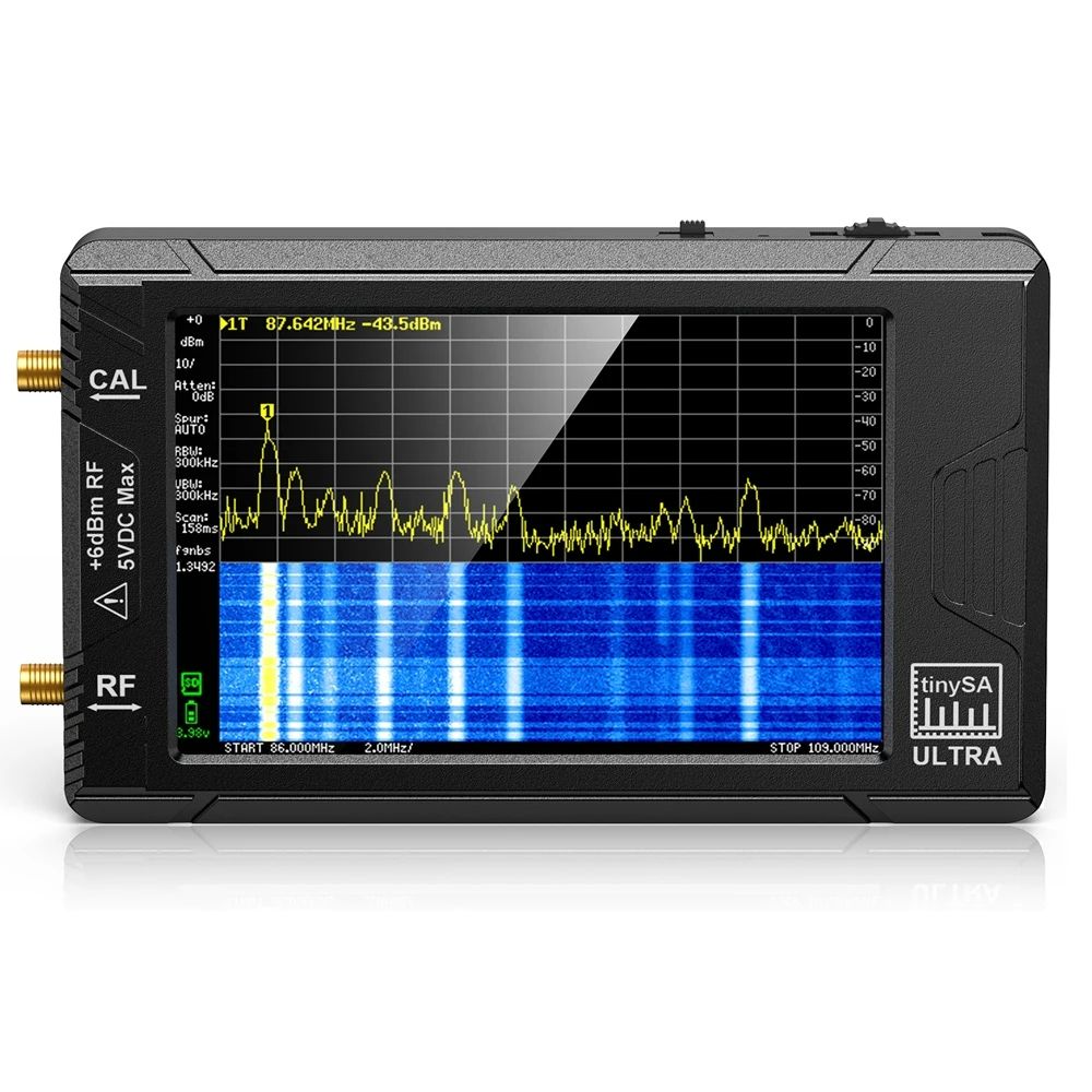 Original tinySA ULTRA Handheld Tiny Spectrum Analyzer 100KHZ-5.3GHZ 4inch Display RF Generator with Battery