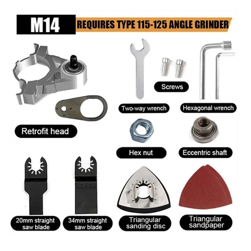 Angle Grinder Conversion Universal Head Adapter for 100mm 115mm 125mm M10 M14 Angle Grinder Polisher Polishing Tool Accessories