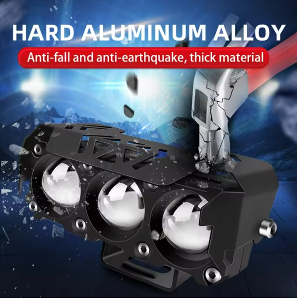 New motorcycle three eye LED spotlights, electric vehicle modified headlights, external spotlights