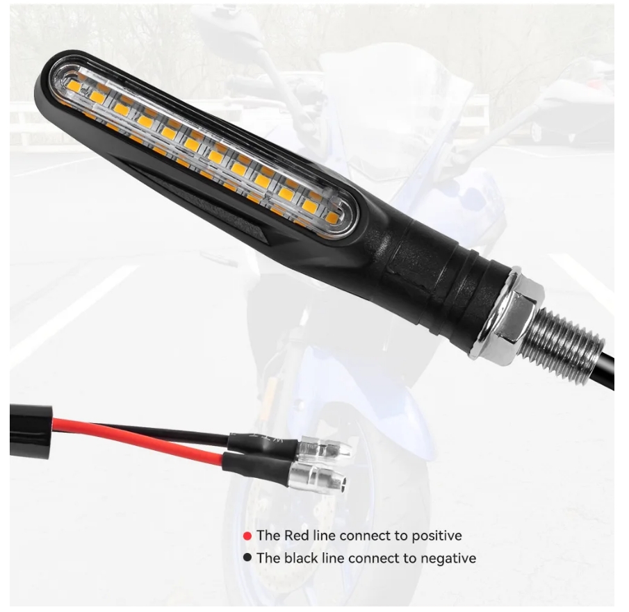 Motorcycle Led Turn Signals Directional Indicators Flashing Rear Tail Brake Flasher Light Stop Signal Light Motorcycle DRL Lamp