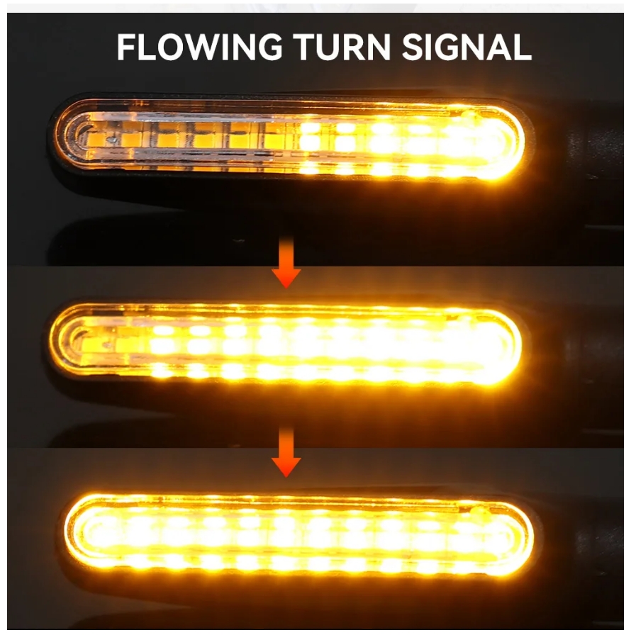 Motorcycle Led Turn Signals Directional Indicators Flashing Rear Tail Brake Flasher Light Stop Signal Light Motorcycle DRL Lamp