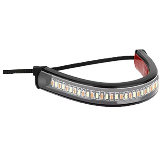 12V LED Ring Fork Strip Lamp Flashing Blinker Motorcycle Turn Signal Light & DRL Amber White Moto Flasher Auto Accessorie
