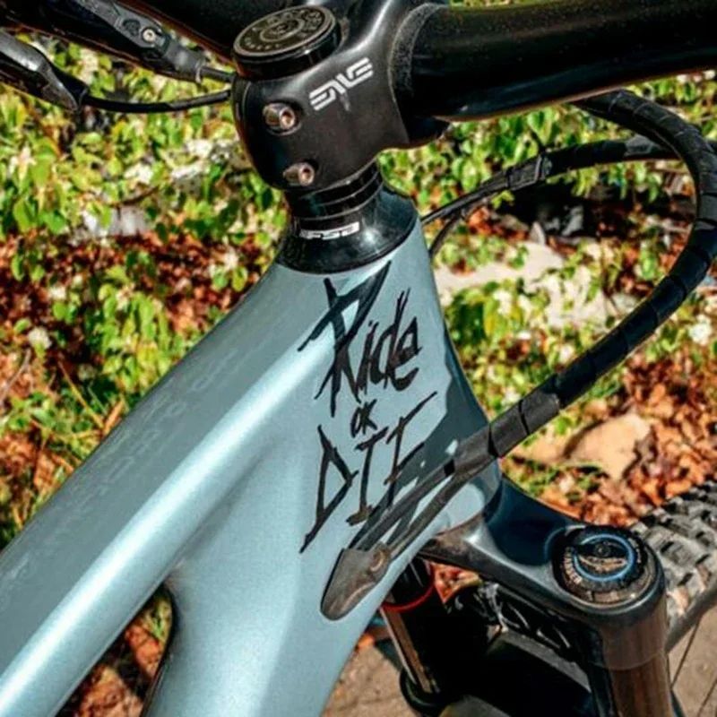 3pcs/set Ride or Die Bike Frame Stickers Bicycle Top Tube Waterproof Decals for MTB Bicycle Decorative Frame Bike Motorcycle Accessories