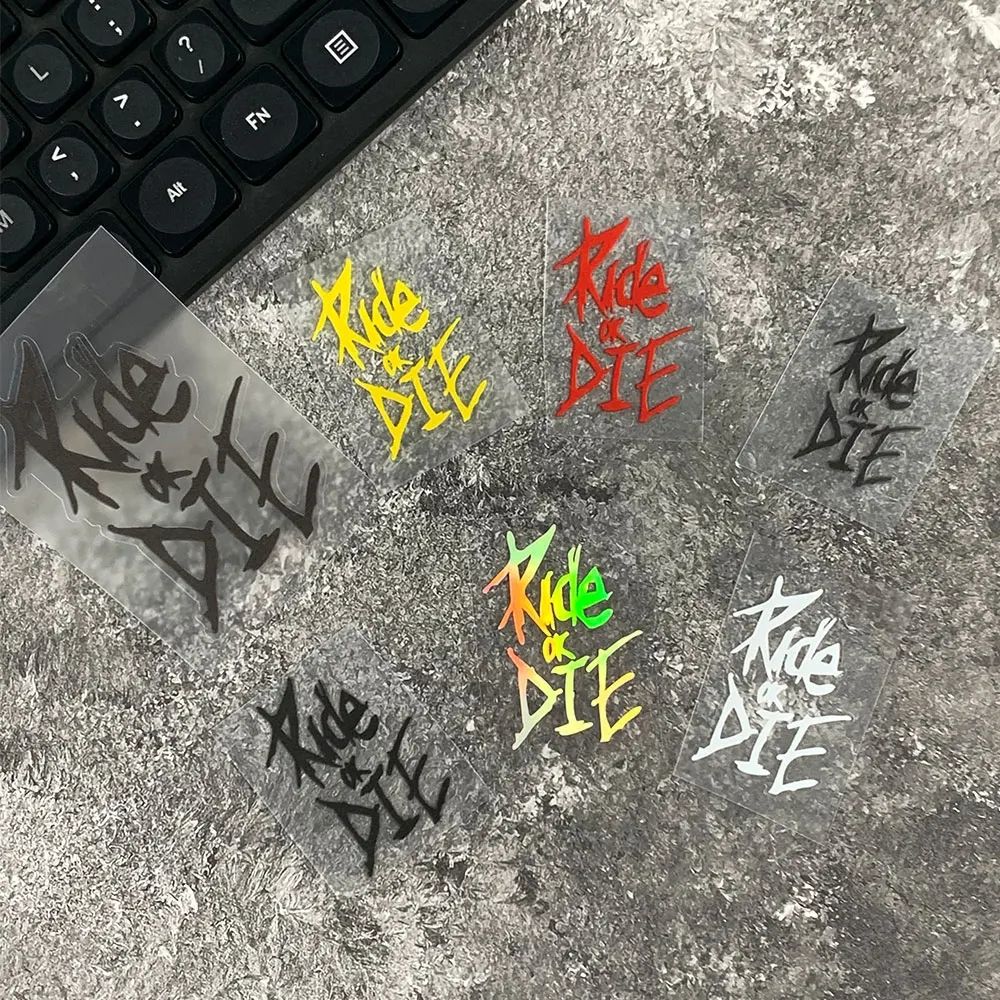 3pcs/set Ride or Die Bike Frame Stickers Bicycle Top Tube Waterproof Decals for MTB Bicycle Decorative Frame Bike Motorcycle Accessories