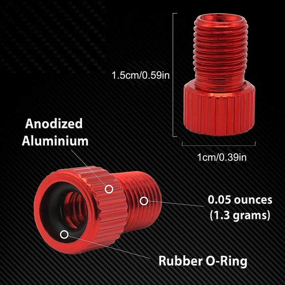 5Pcs Presta Valve Adapter - Convert Presta to Schrader - French/UK to US - Inflate Tire Using Standard Pump or Air Compressor