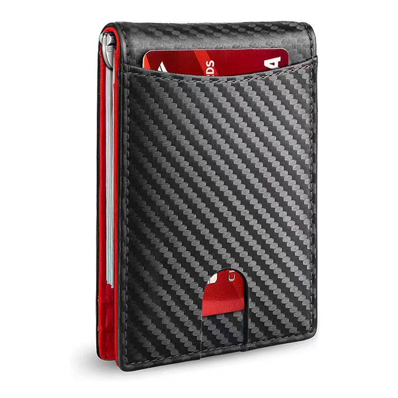 Slim Wallets for Men - Leather Money Clip Mens Wallet - RFID Blocking Front Pocket Bifold Wallet - Minimalist Credit Card Holder