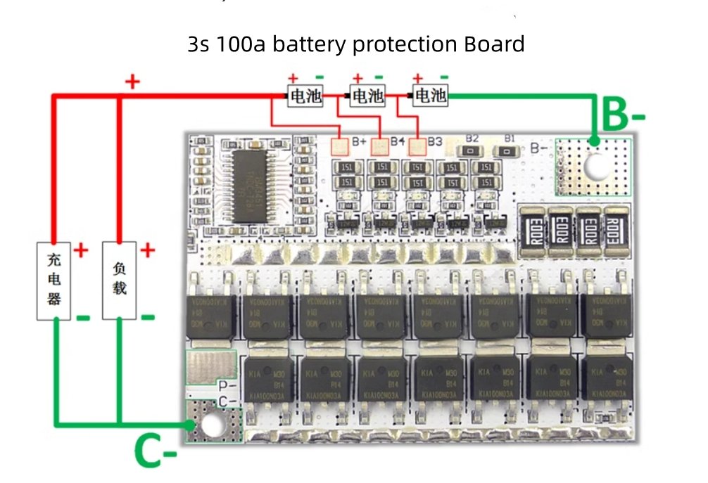 1pcs 3S 4S 5S 3.2V 3.7V BMS 12V 16.8 21V 100A Li-ion LMO Ternary Lithium Battery Protection Circuit Board Li-POLYMER Balance Charging