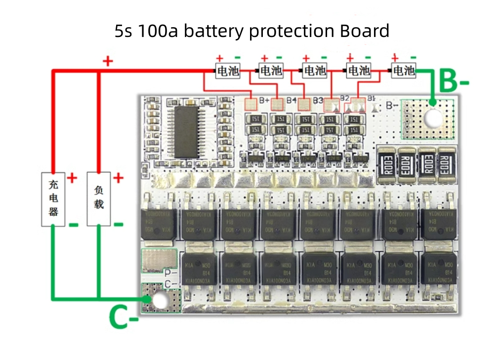 1pcs 3S 4S 5S 3.2V 3.7V BMS 12V 16.8 21V 100A Li-ion LMO Ternary Lithium Battery Protection Circuit Board Li-POLYMER Balance Charging