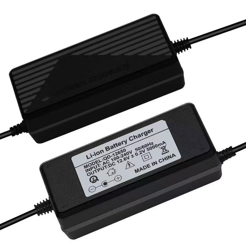 12.6V5A lithium battery charger 12V3A lithium battery 18650 polymer 80A 100AH power charging cable