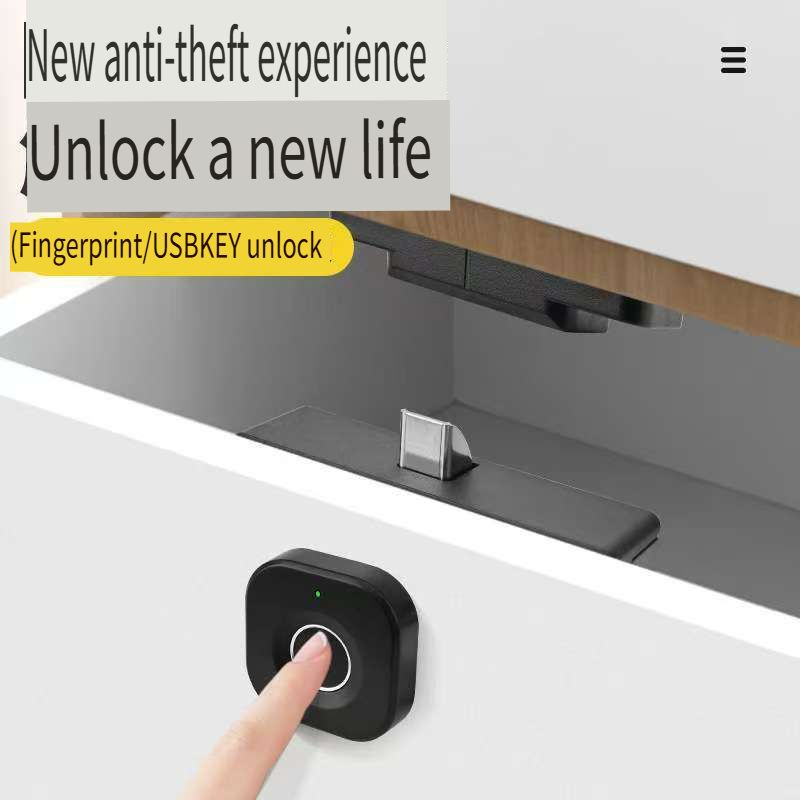 Biometric Fingerprint Lock Black Keyless Cabinet Lock Smart Drawer Locks Anti-theft Door Lock Long Standby Time Door Hardwar