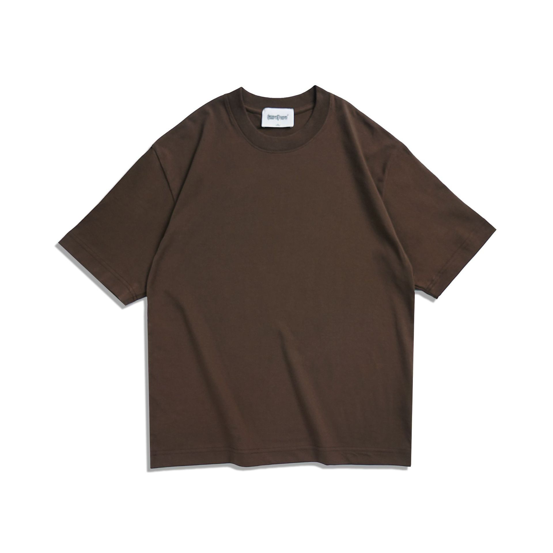 WAVLATII Oversized Summer T shirts for Women Men Brown Casual Female Korean Streetwear Tees Unisex Basic Solid Young Cool Tops