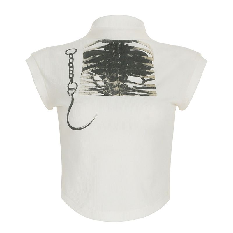 Cuteandpsycho Y2K Graphic Print Cropped Tee Shirts for Women Short Sleeves Slim Cute Clothings Crewneck Casual Harajuku Outfits