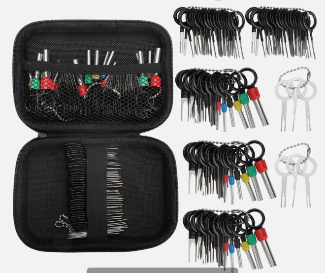 Car Terminal Removal Kit Box Wire Plug Connector Extractor Puller Release Pin Extractor Set Terminal Plug Repair Tools