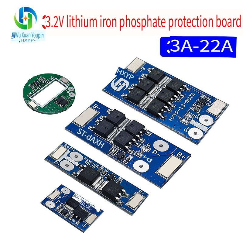 2pcs/set 1S3.2V Lithium Iron Phosphate Protection Board Single Section 1 Series 3.2V Lithium Battery Protection Anti Overcharge and Overdischarge Protection Board 12A
