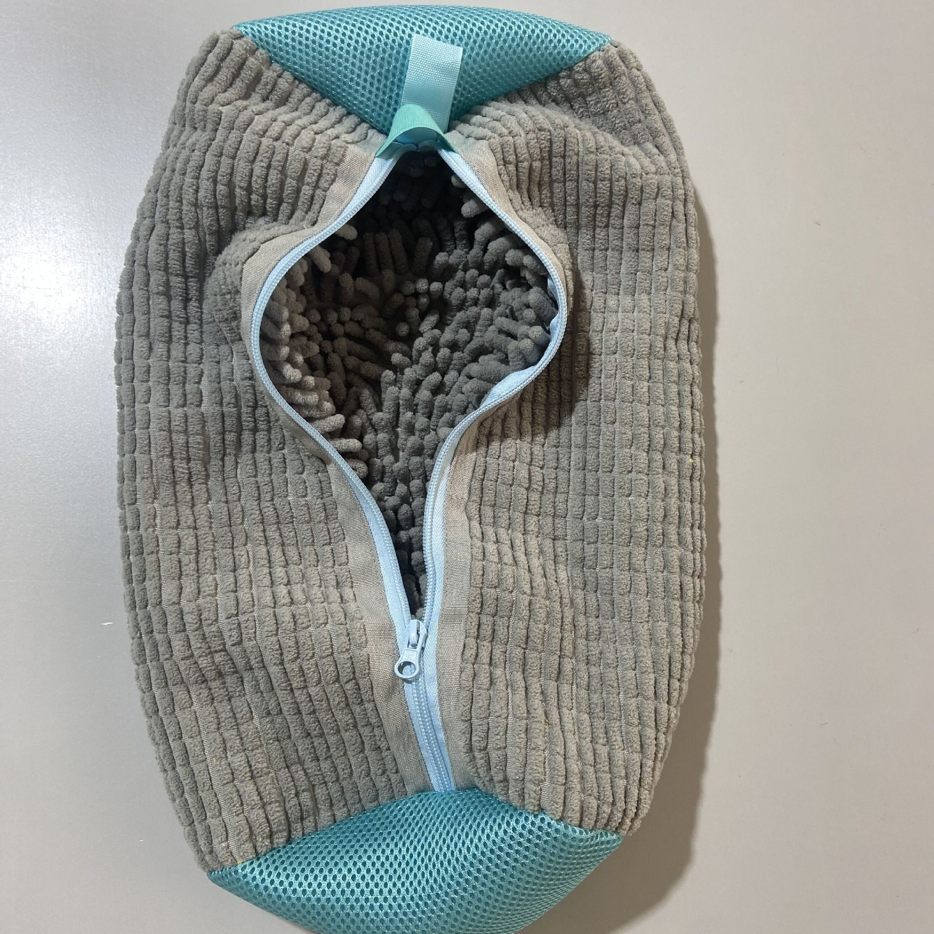 Durable Shoe Washing Machine Bag for All Shoe Types-Yellow with Blue Zipper,Ideal for Sneakers and Casual Shoes,Laundry Wash Bag
