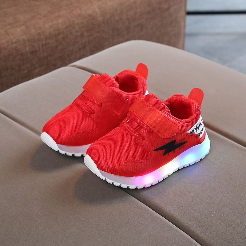Children's Luminous Shoes Boys And Girls Shining Light Mesh Sneakers Little Kids Glowing Sneakers Children's LED Light Up Shoes