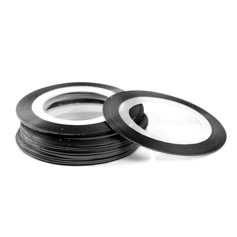 6 Rolls Nail Art Striping Tapes, Nail Liner Stickers, Nail Decals, 1mm Adhesive Stickers for Nail Tips Styling