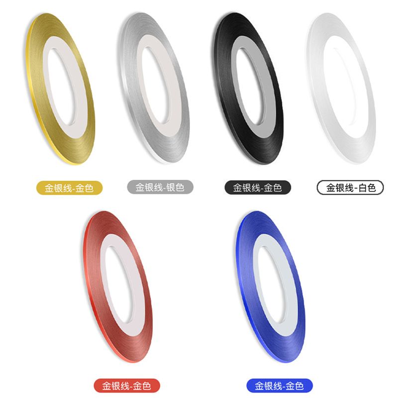 6 Rolls Nail Art Striping Tapes, Nail Liner Stickers, Nail Decals, 1mm Adhesive Stickers for Nail Tips Styling