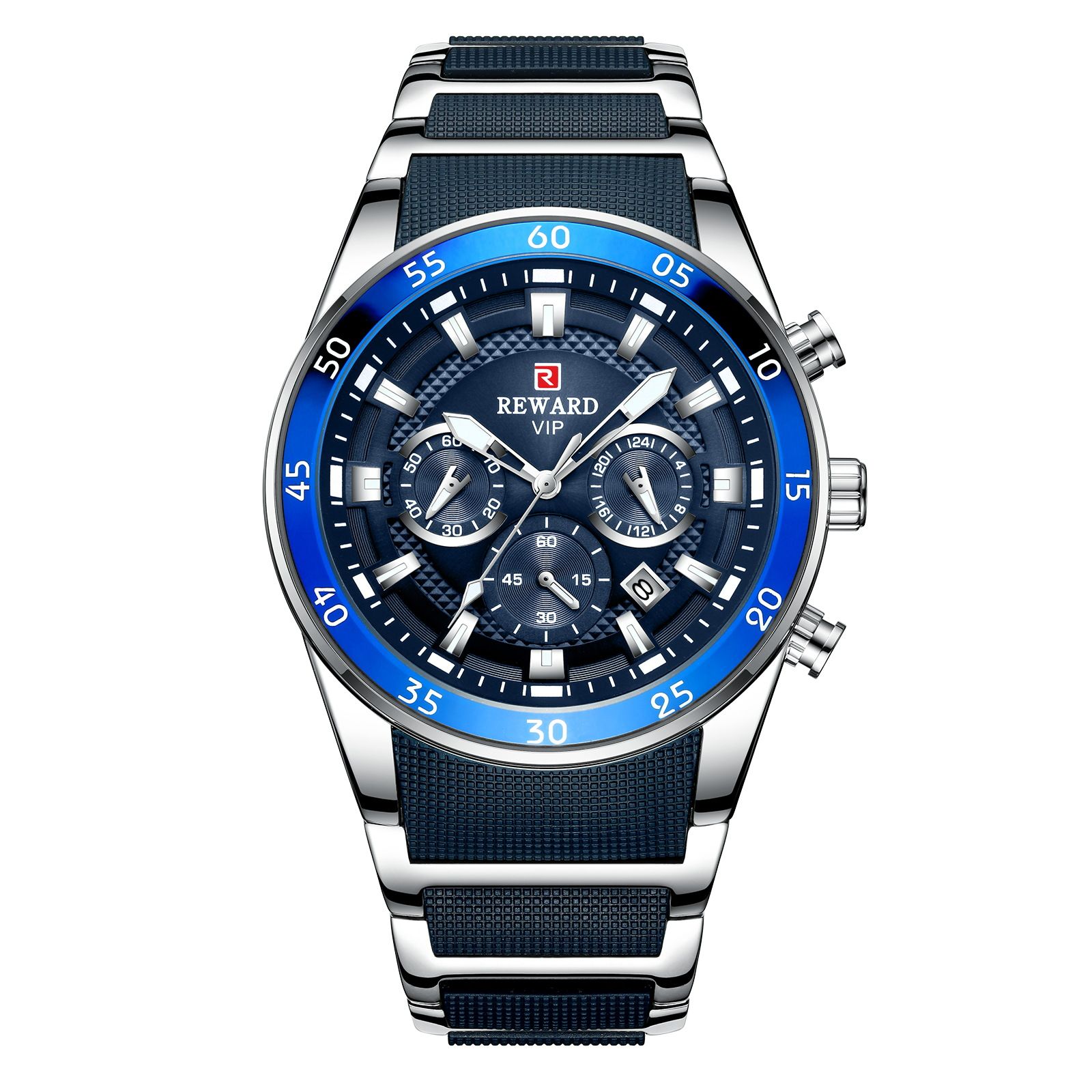 REWARD Big Dial Mens Watches Top Luxury Brand Sport Waterproof Watch Men Chronograph Quartz Clock Automatic Date WristWatches