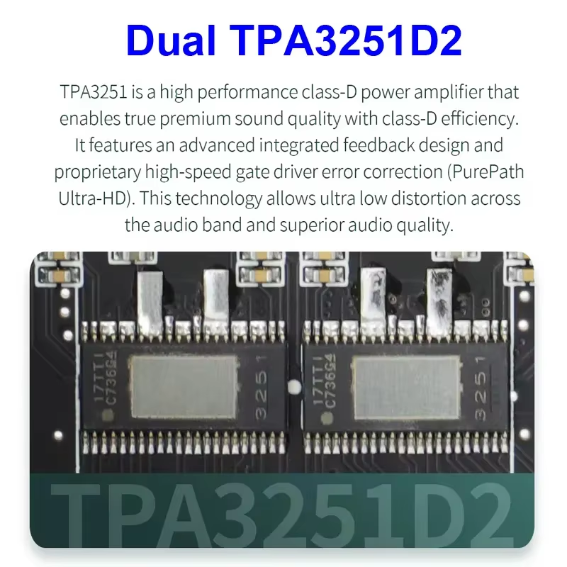 2*220W+350W Bluetooth TPA3251 Power Amplifier Board USB Sound Card Subwoofer Theater Audio Stereo Equalizer Amp 2.1 Ch Class