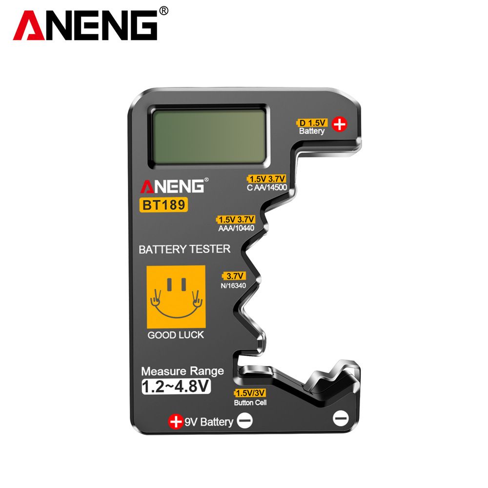 ANENG BT189 Button Cell Battery Tester 9V N D C AA AAA Universal Household LCD Display Battery Tester Power Bank Detectors Tools