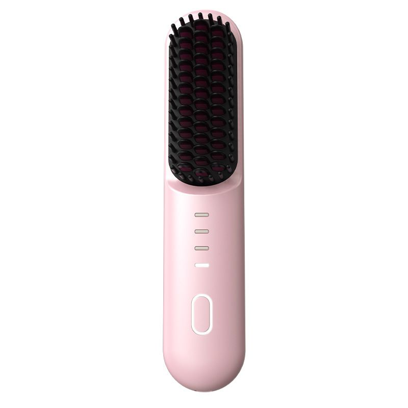 Cordless Hair Straightener Brush Ceramic Coating Rechargeable Hair Straightener Comb Fast Heating 4 Temp Settings Hot Comb Women