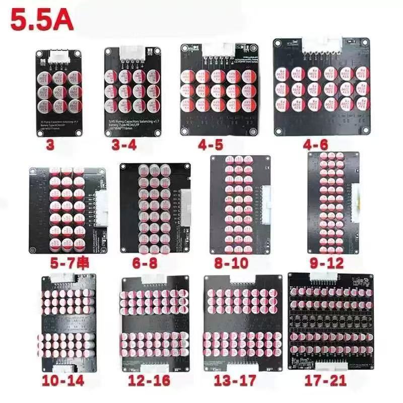 5A Active Balancer 3S 4S 5S 6S 7S 8S 9S 10S 11S 12S 13S 14S 15S 16S 17S Lifepo4/lipo/lto Battery Energy Capacitor Equalizer