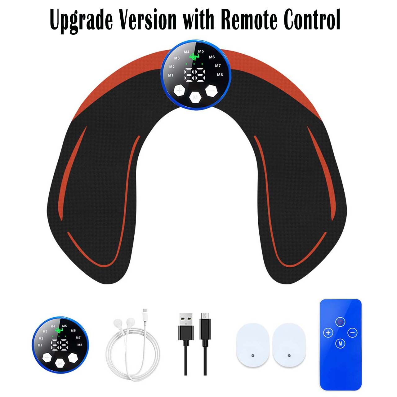 Hips Trainer USB Buttocks Lifting Massager Stimulator Electric Muscle Enhancer Pad EMS Wireless Remote Fitness Gear Home Office Workout Equipment for Women Men