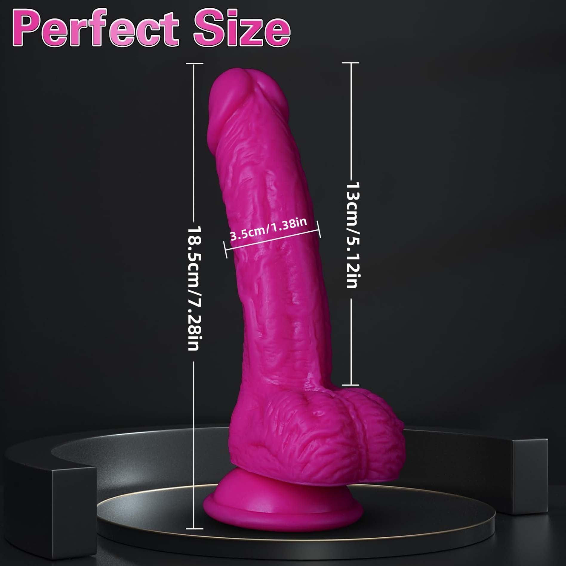 5 Colors Dildo Options Realistic Silicone Dildos Colorful Monster Cock with Balls Suction Cup G-Spot Anal Lifelike Curved Adult Sex Toy for Women Perfect Love Gift for Couples Girlfriend Wife