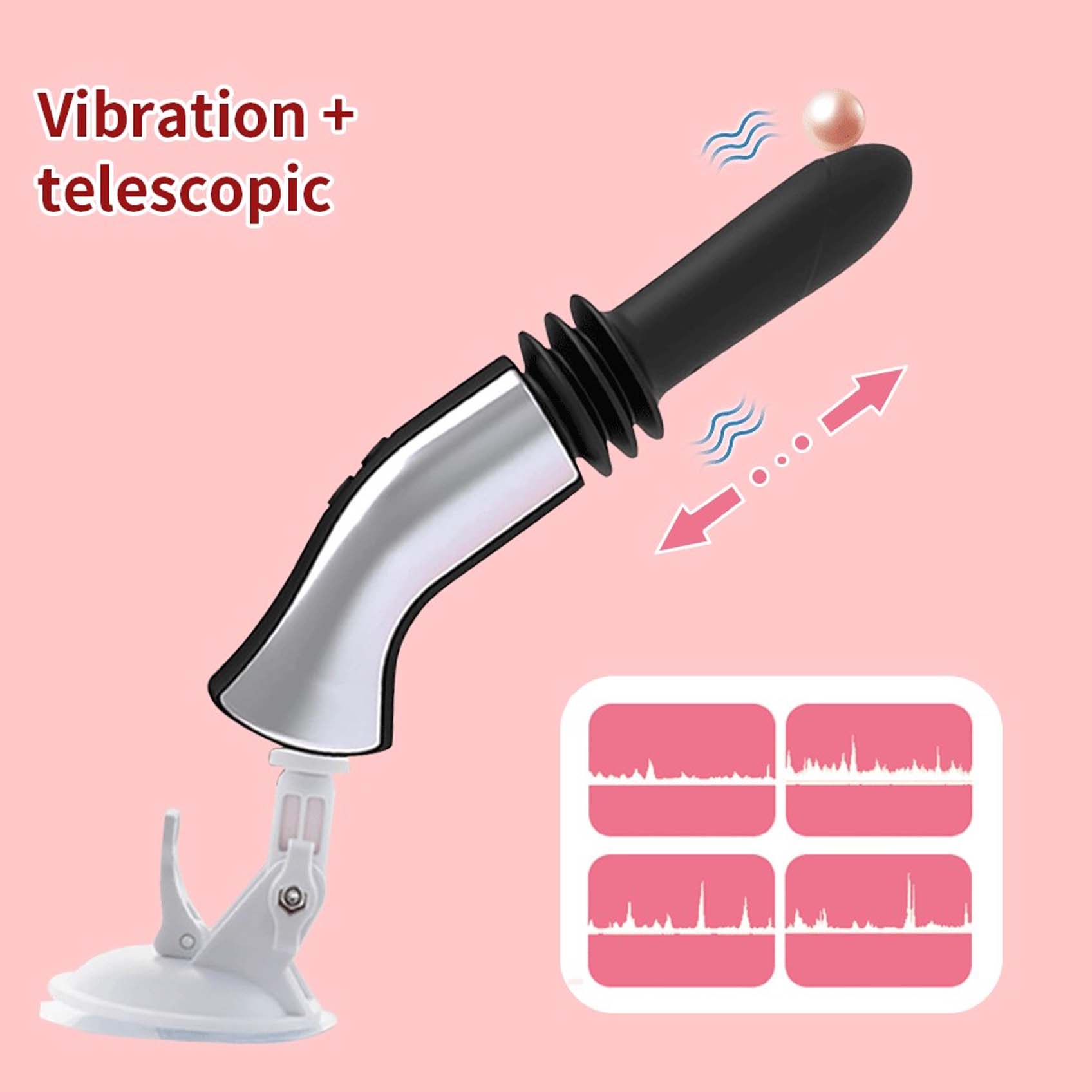 Upgraded Handsfree Automatic Fucking Vibrator Smooth Shaft Handhold Wireless Anal Stimulation Sex Machine Love Toys for Women Lesbian Couple