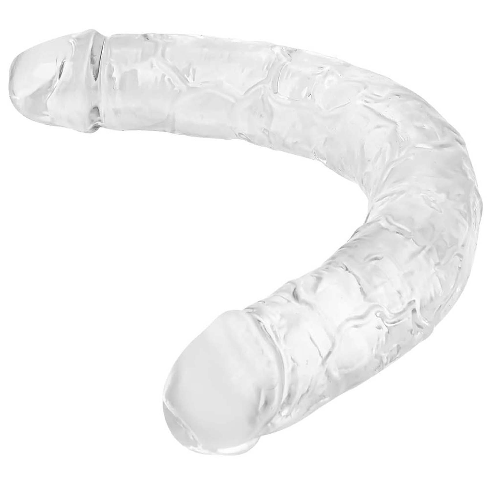 18 Inches Double Sided Long Dildo Crystal Jellies Realistic Extra Plus Dong Dual Penetration Anal Plug Adult Sex Toy for Lesbian Women Couple